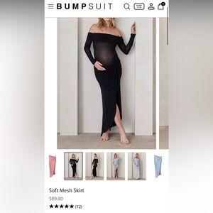 Bumpsuit Black Soft Mesh Maternity Skirt